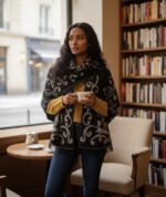 Grey Boho Poncho - Image 