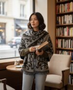 Grey Boho Poncho - Image 