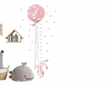Balloon Rabbit Kids Wall Sticker - Image 