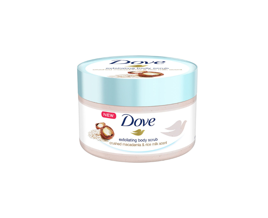 Dove Body Scrub Crushed Macadamia And Rice Milk 225 ml Dove Body Scrub Crushed Macadamia And Rice Milk 225 ml - Image 1