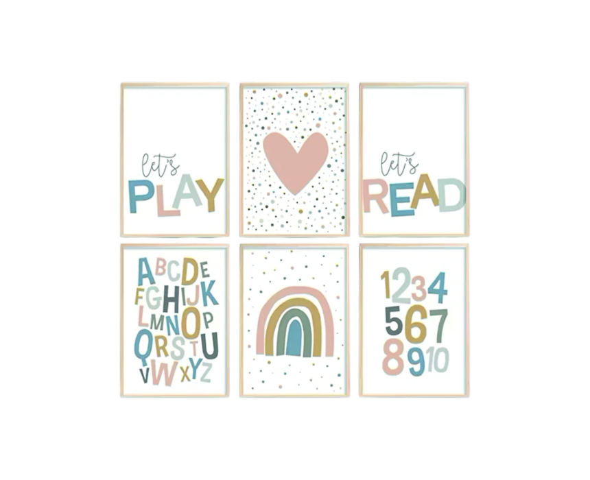 Educational Kids Room Wall Tablo Educational Kids Tablo Set - Image 1