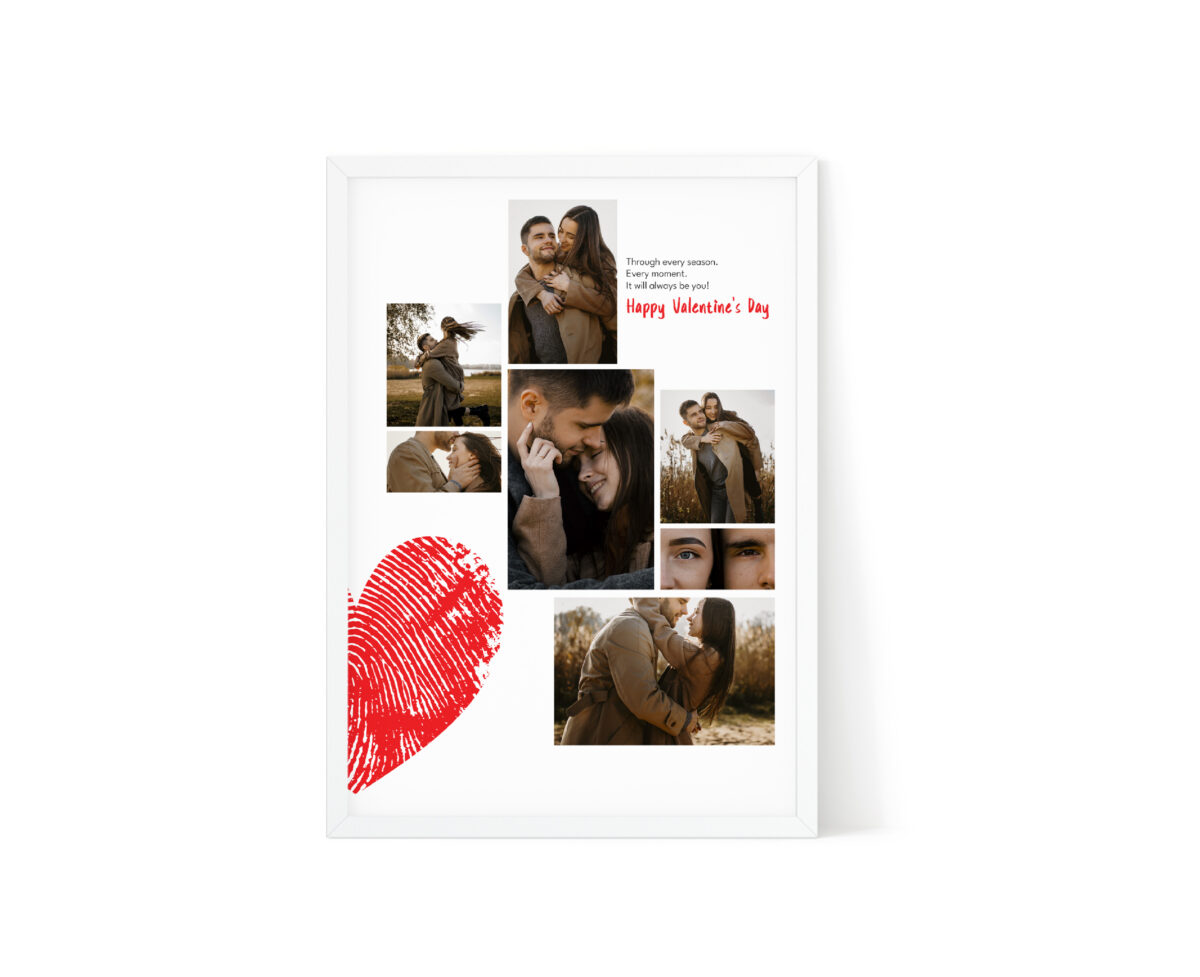 A4 White Valentine Frame - Image 1
