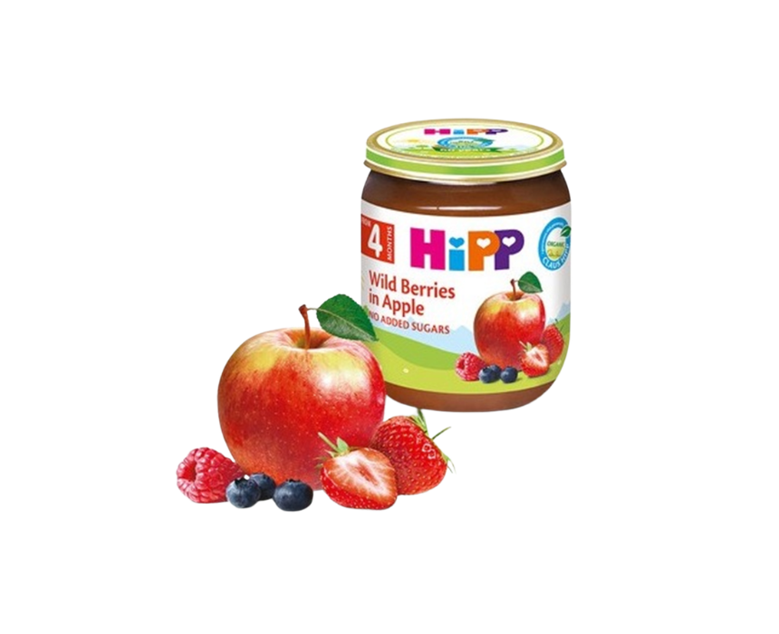 Hipp Wild Berries In Apple 4M+ 125 g Hipp Wild Berries In Apple 4M+ 125 g - Image 1