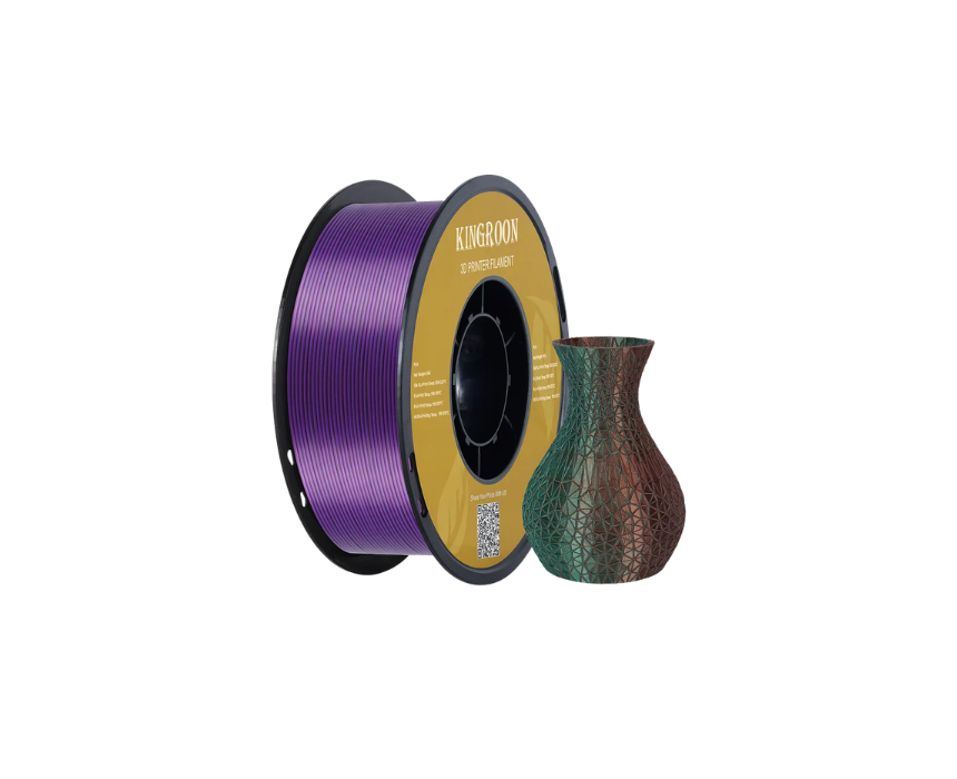 PLA Silk Filament GreenPurpleCopper PLA Silk Filament Green Purple Copper - Image 1
