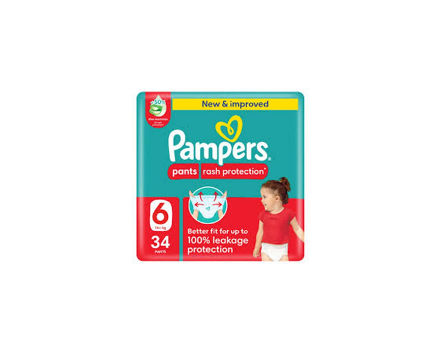 Pampers Pants Rash Protection 6 16+Kg 34 pieces Pampers Pants Rash Protection 6 16+Kg 34 pieces - Image 1