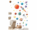 Space Kids Wall Sticker Set - Image 