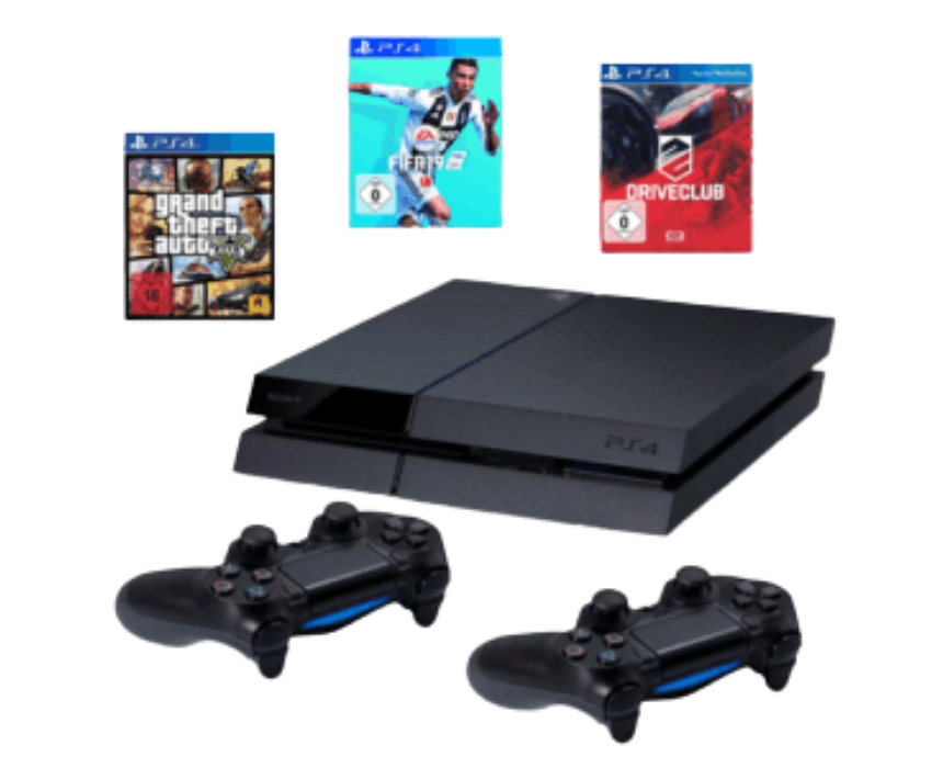Untitled design Used PS4 With 2 Controllers And Amp 3 Games - Image 1