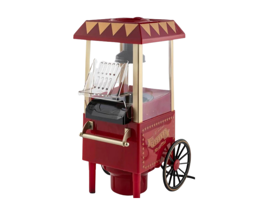 Untitled design (2) Retro Vintage Popcorn Maker 1950s Cart Design 1200W - Image 1