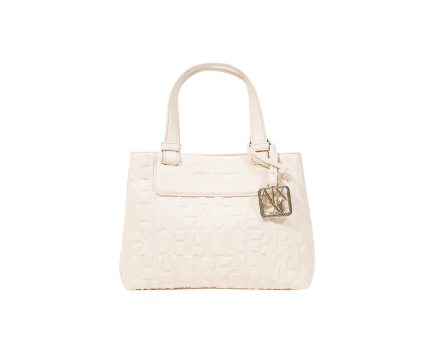 Armani Exchange Logo Embossed Bag in White - Image 1