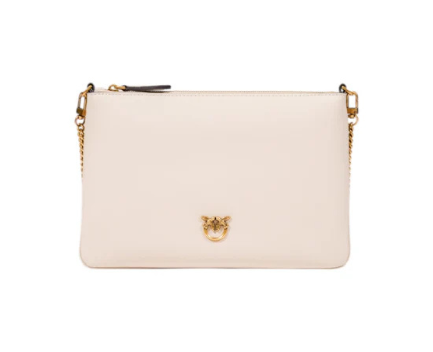 Pinko Flat Classic Clutch in Light Beige - Image 1