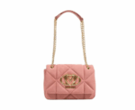 Love Moschino Embossed Velour Bag in Pink and Gold - Image 
