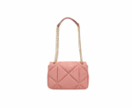 Love Moschino Embossed Velour Bag in Pink and Gold - Image 