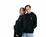 YOURTURN UNISEX Hoodie in Black - Image 