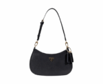 Guess Noelle Saffiano Shoulder Bag in Black - Image 