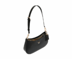 Guess Noelle Saffiano Shoulder Bag in Black - Image 