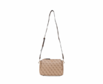 Guess Monogram Crossbody Bag in Beige - Image 