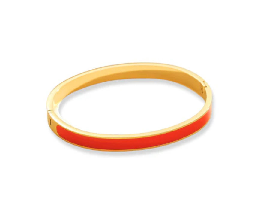 Untitled design (28) Red Enamel Bangle - Image 1