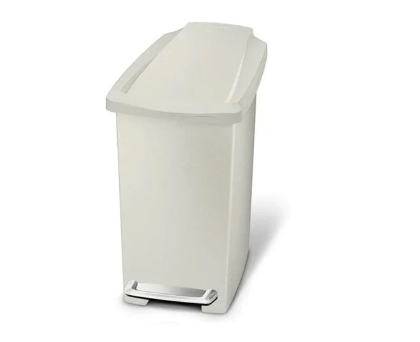 Untitled design simplehuman CW1383 Slim Pedal Bin, 10L Stone Plastic - Image 1