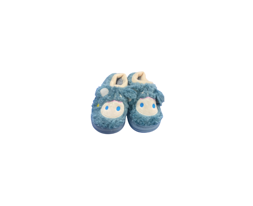 Untitled design Blue Plush Character Slippers - Image 1