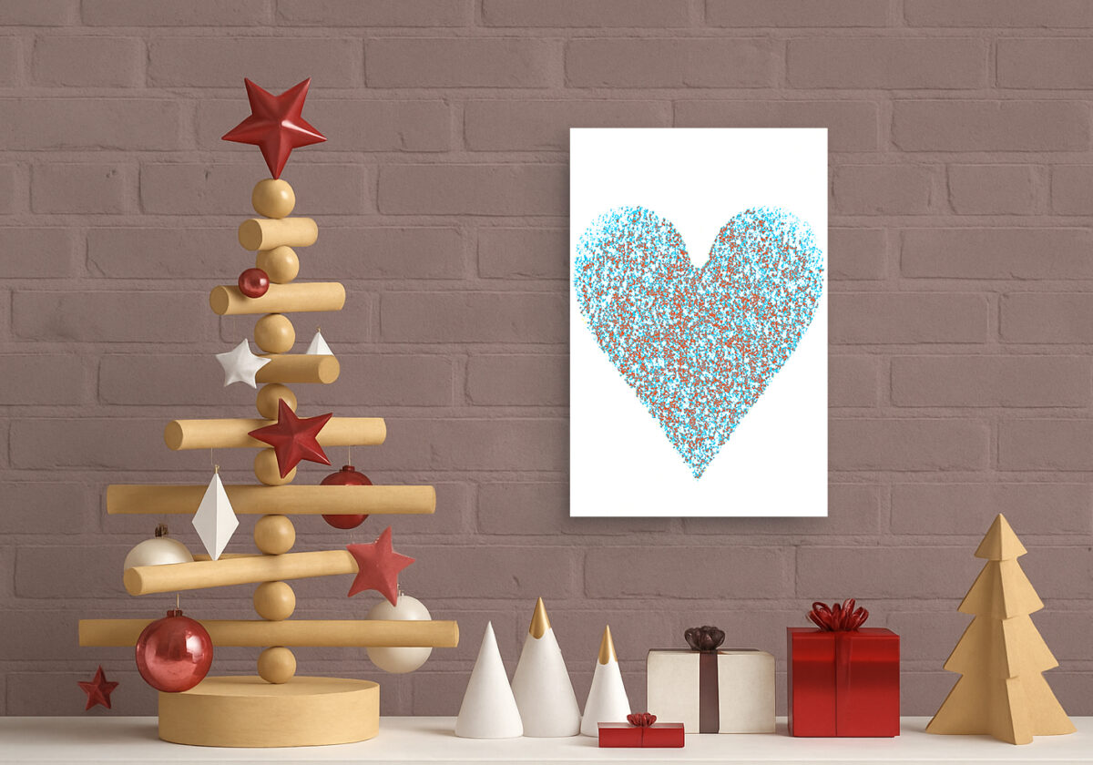 Blue and Red Heart - Image 