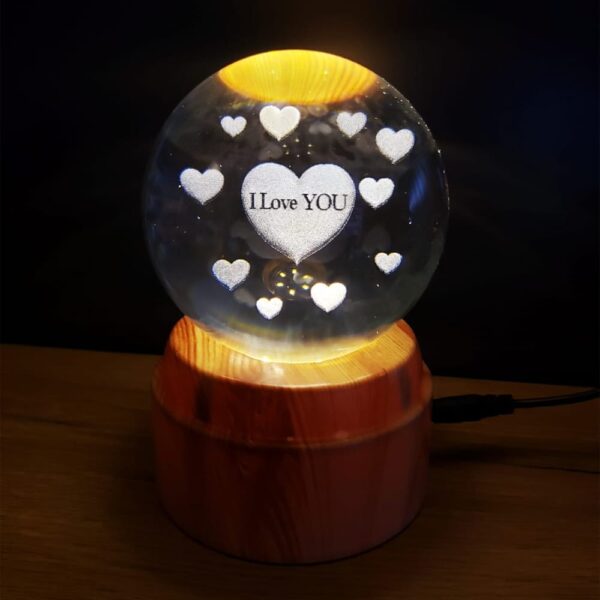 I Love You Crystal Led Lamp