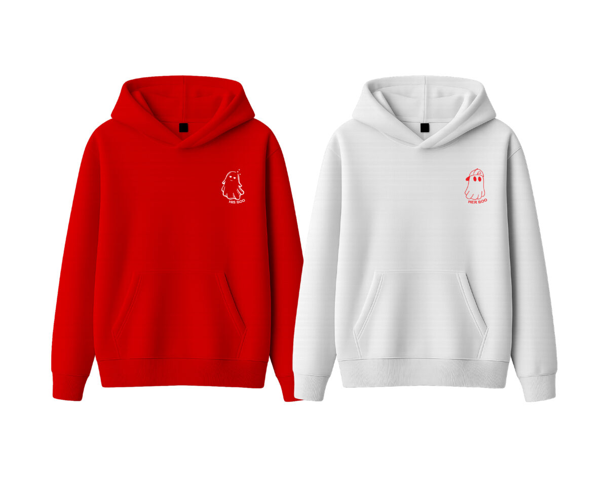 Love Ghost Valentine Couple Hoodies - Image 1