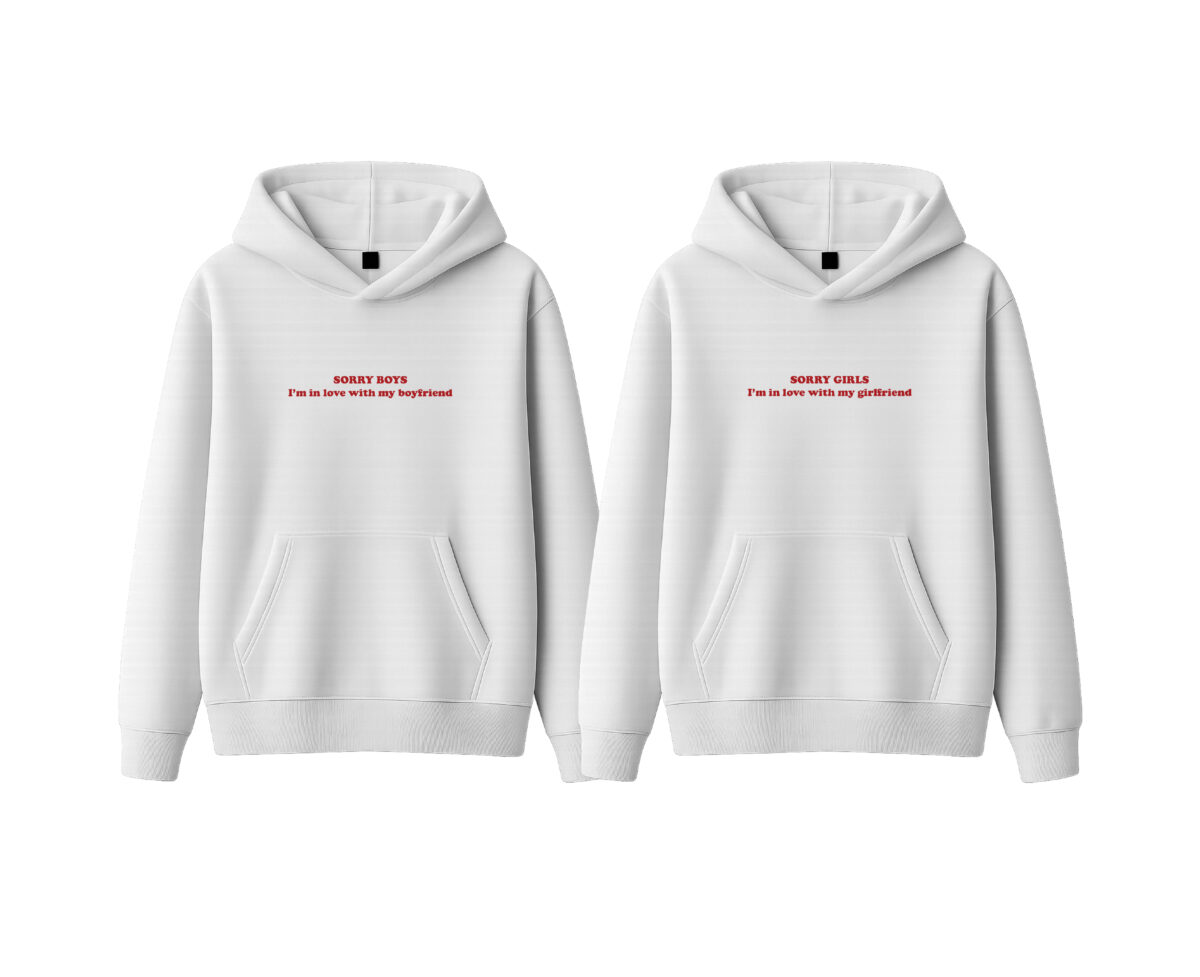Boyfriend/Girlfriend Valentine Couple Hoodies - Image 1