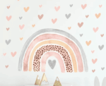 Pastel Rainbow Kids Wall Sticker Set - Image 