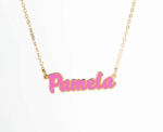 Name Enamel Necklace - Image 