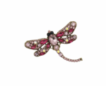 Crystal Dragonfly Statement Brooch Available In 5 Colors - Image 
