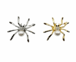 Pearl And Crystal Spider Brooch Gold Or Silver - Image 