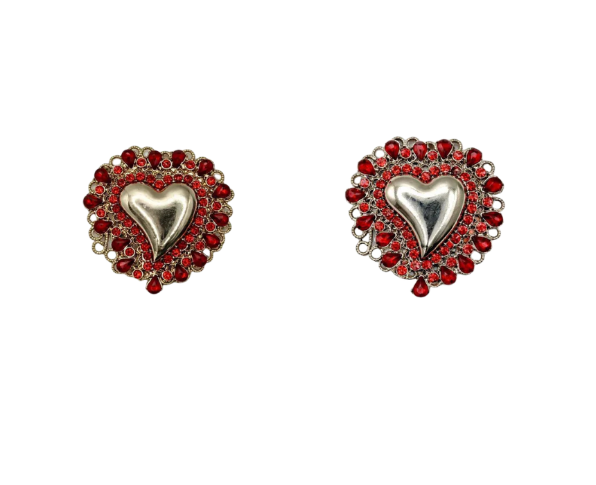 1 Sacred Heart Crystal Brooch - Image 1