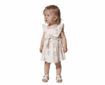 Floral blue Muslin dress 9M-3y - Image 