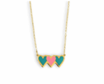 Hearts Enamel Necklace - Image 