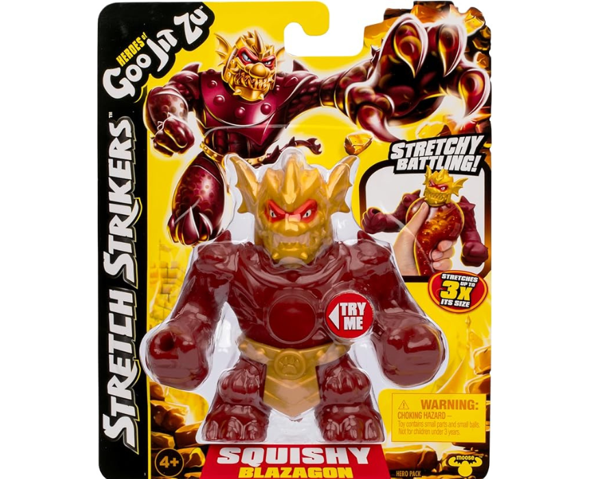 1 Heroes of Goo Jit Zu Stretch Strikers Hero Pack Blazagon Stretchy Action Figure - Image 1