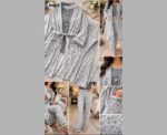 Doucette Women’s 3-Piece Robe & Pyjama Set in Grey - Image 
