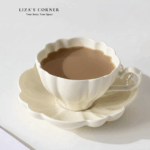 Flower Shape Mug with Saucer - Image 