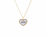 Mom Heart Enamel Necklace - Image 