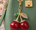 Cherry Crystal Keychain Charm - Image 