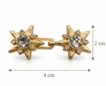 Star Rhinestone Waist Adjusters Gold And Dark Silver - Image 