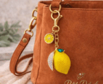 Chic Lemon Charm Keychain - Image 