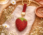 Strawberry Crystal Keychain - Image 