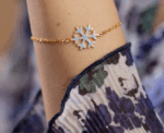 Enamel Snowflake Bracelet - Image 