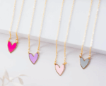 Enamel Heart Necklace - Image 