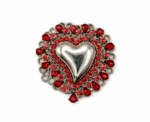 Sacred Heart Crystal Brooch - Image 