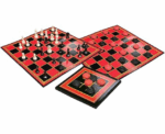 CHESS DRAUGHTS AND NOUGHTS AND CROSSES - Image 