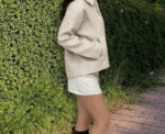 Elise Jacket In Beige - Image 