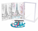 HappiHobbi Paint And Frame Paint By Numbers Spring Paris - Image 