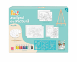 HappiHobbi Painting Workshop Acrylic Drawing Set With Wooden Easel - Image 