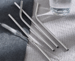 Stainless Steel Straw and Cleaner Set - Image 